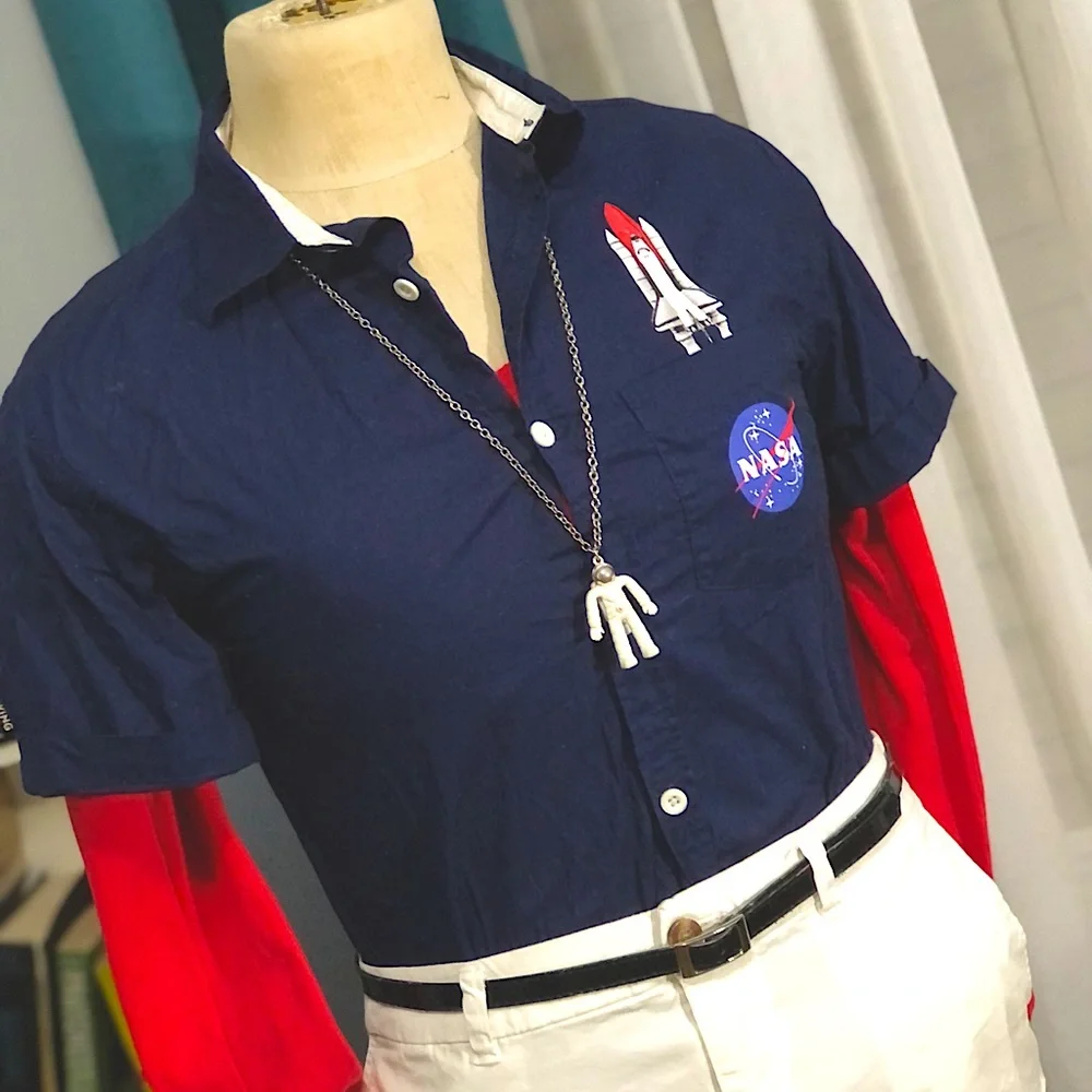 Blue NASA button down - Picture 6 of 7